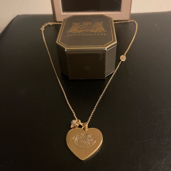 Juicy Couture Necklace with Double Heart Charms *Reversible* Vintage - Picture 6 of 9